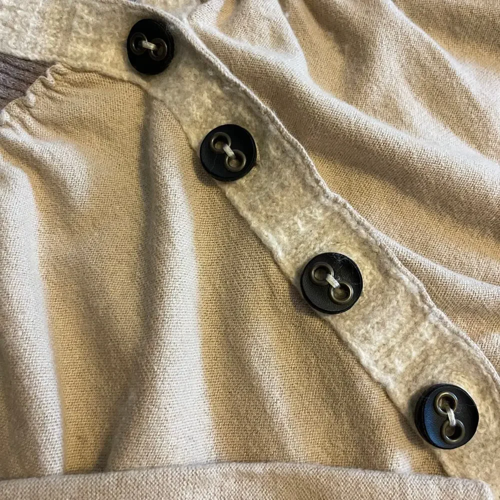 Free People Hooded Cardigan Sweater Cotton & Wool Blend Size Small